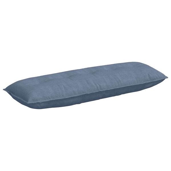 vidaXL R&uuml;ckenkissen Blau 140 x 50 cm Cordstoff