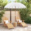 vidaXL Balinesischer Sonnenschirm mit Sockel 260 210-220 cm