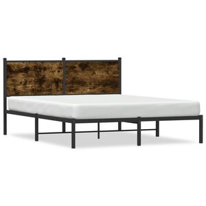 vidaXL Metallbett ohne Matratze R&auml;uchereiche 140x200 cm