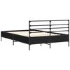 vidaXL Bettgestell Schwarz 140x190 cm Holzwerkstoff und Metall