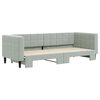 vidaXL Tagesbett Ausziehbar Hellgrau 80x200 cm Samt