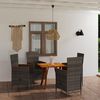 vidaXL 5-tlg. Garten-Essgruppe Grau