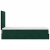 vidaXL Ottoman-Bett mit Matratzen & LEDs Dunkelgr&uuml;n 100x200 cm Samt
