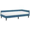 vidaXL Eckbettgestell mit Matratze Sonstiges 2 pcs Blau Samt