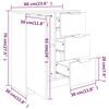 vidaXL Sideboards 2 Stk. R&auml;uchereiche 60x30x70 cm Holzwerkstoff