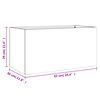 vidaXL Pflanzk&uuml;bel Wei&szlig; 62x30x29 cm Stahl