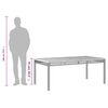 vidaXL Gartentisch Beige 180x90x75 cm Poly Rattan Akazienholz