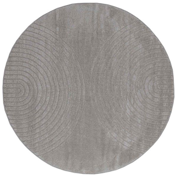 vidaXL Bereichsteppiche Rund Grau &Oslash; 160 CM