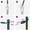 vidaXL Zaunpfosten 7 pcs Gr&uuml;n Stahl