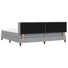 vidaXL Boxspringbett mit Matratze Hellgrau 200 x 200 cm Polyester