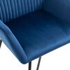 vidaXL Esszimmerst&uuml;hle 6 Stk. Blau Samt
