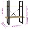 vidaXL B&uuml;cherregal 2 F&auml;cher Sonoma-Eiche 60x30x70 cm Holzwerkstoff