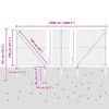 vidaXL Zaunpfosten Silber 50 x 1,4 m (25 mm Maschenweite) Stahl