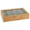 Excellent Houseware Teebox mit 8 F&auml;chern Bambus