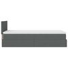 vidaXL Ottoman-Bett mit Matratze & LEDs Dunkelgrau 90x190 cm Stoff