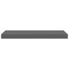 vidaXL Schweberegale 2 Stk. Hochglanz-Grau 60x23,5x3,8 cm MDF