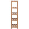 vidaXL Badregal mit 4 B&ouml;den Massivholz Teak 42x42x165 cm
