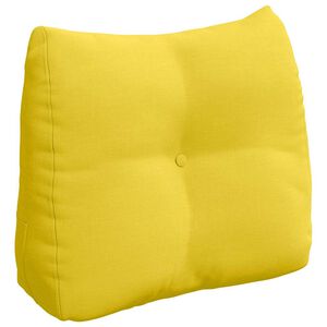 vidaXL R&uuml;cken Kissen Helles Gelb 60 x 24 x 50 cm Stoff