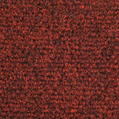 vidaXL Selbstklebende Treppenmatten 10 Stk. Rot 56x17x3 cm Nadelvlies