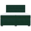 vidaXL Boxspringbett mit Matratze Dunkelgr&uuml;n 200x200 cm Samt