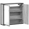 vidaXL Bad-Spiegelschrank Grau Sonoma 65x20x60 cm Holzwerkstoff