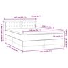 vidaXL Boxspringbett mit Matratze Dunkelgrau 140x210 cm Samt