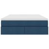 vidaXL Aufbewahrungsbett mit Matratze Blau 140 x 200 cm Polyester
