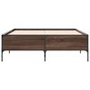 vidaXL Bettgestell Braun Eichen-Optik 140x200 cm Holzwerkstoff Metall