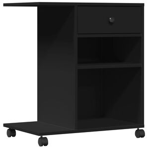 vidaXL Druckerst&auml;nder mit Rollen Schwarz 60x40x68,5 cm