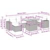 vidaXL 8-tlg. Garten-Sofagarnitur mit Kissen Grau Poly Rattan