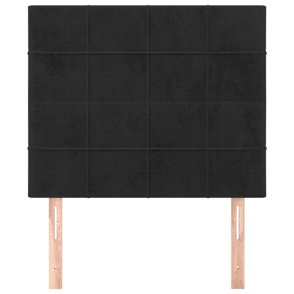 vidaXL Kopfteil Schwarz 90x5x118/128 cm Samt
