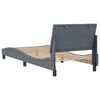 vidaXL Bettgestell ohne Matratze "Hanko" Dunkelgrau 90x190 cm Samt