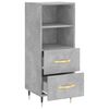vidaXL Sideboard Betongrau 34,5x34x90 cm Holzwerkstoff