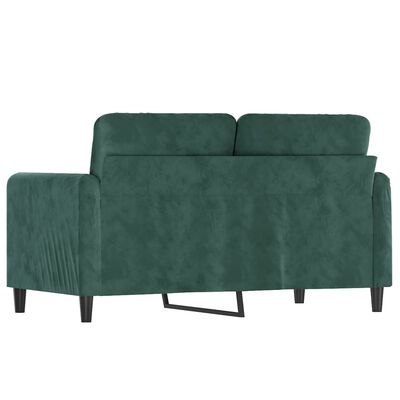 vidaXL 2-Sitzer-Sofa Dunkelgrün 120 cm Samt