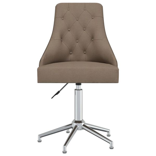 vidaXL B&uuml;rostuhl Drehbar Taupe Stoff