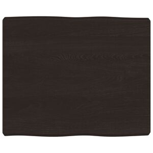 vidaXL Tischplatte 60x50x(2-6) cm Massivholz Behandelt Baumkante