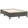 vidaXL Boxspringbett mit Matratze Dunkelgrau 120x190 cm Samt