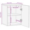 vidaXL Badezimmer H&auml;ngeschrank Natur 38 x 33 x 48 cm Massivholz Mango