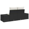 vidaXL Gartensofa mit Kissen Schwarz 184 x 62 x 69 cm Poly-Rattan