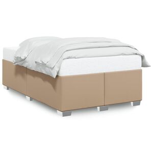 vidaXL Bettgestell ohne Matratze Cappuccino-Braun 120x190cm Kunstleder