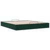 vidaXL Ottoman-Bett ohne Matratze Dunkelgr&uuml;n 200x200 cm Samt