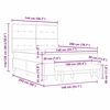 vidaXL Boxspringbett mit Matratze Hellgrau 140 x 200 cm Samt