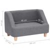vidaXL Hundesofa Grau 60x37x39 cm Leinen