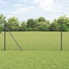vidaXL Geschwei&szlig;ter Drahtzaun Grau 1,4 x 25 m