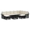 vidaXL Gartensofa-set 10 stk. Schwarz und Cremewei&szlig; Poly-Rattan