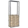 vidaXL Brennholzregal Schwarz 80&times;25&times;200 cm Stahl
