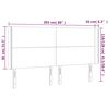 vidaXL LED Kopfteil Schwarz 203x16x118/128 cm Kunstleder