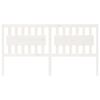 vidaXL Bett-Kopfteil Weiß 185,5x4x100 cm Massivholz Kiefer