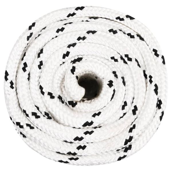 vidaXL Arbeitsseil Wei&szlig; 18 mm 50 m Polyester