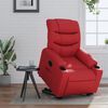 vidaXL Relaxsessel mit Aufstehhilfe Rot Kunstleder